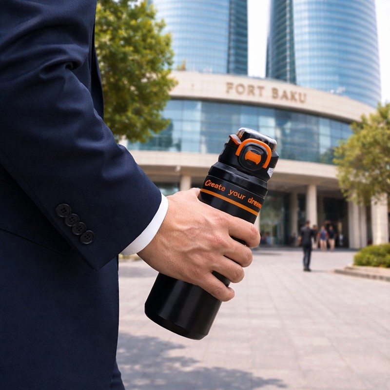 Çay və qəhvə üçün termos, fincan